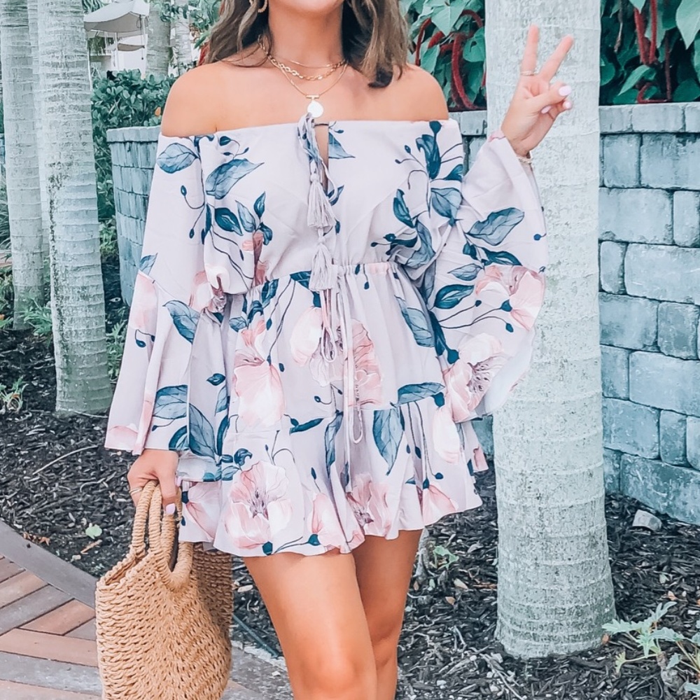 Floral Print Romper